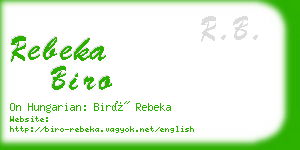 rebeka biro business card